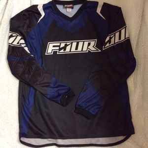 FOUR Motocross shirt size L blue/black